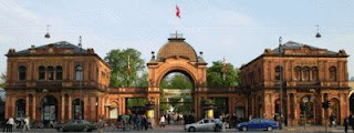 color photo of the 1874 entrance to the Tivoli Gardens in Copenhagen