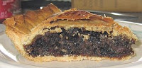 color photo of a slice of mincemeat pie