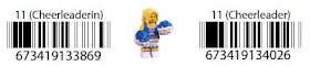 LEGO Collectible Minifigure Series 1 Cheerleader Bar Code