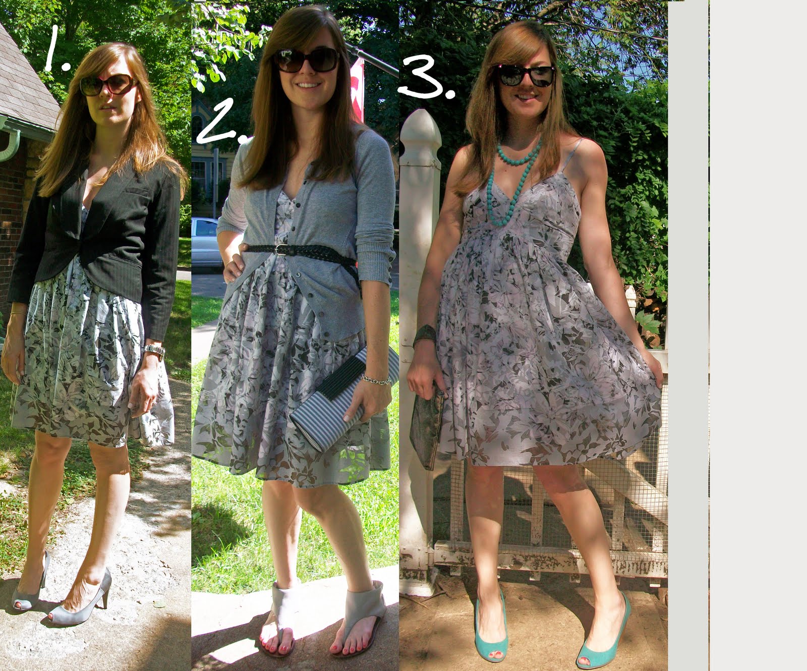 The Flip Side of Oz: A Shoe Obsession: Thrift Store Find: 1 Dress, 3 Ways