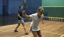 Women's squash team meditates