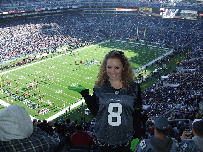 Katharina at the Seahawks Game