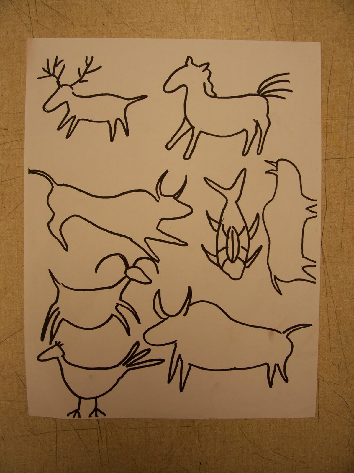 Mrs. er's Art Class Prehistoric Art!