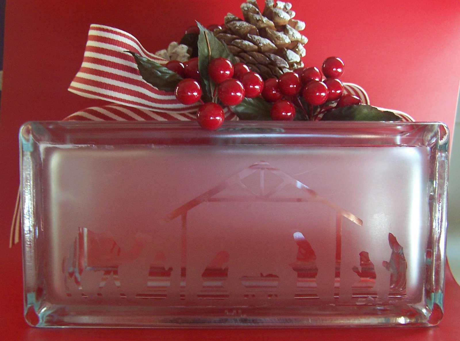 The Stamping Tree Etched Glass Block