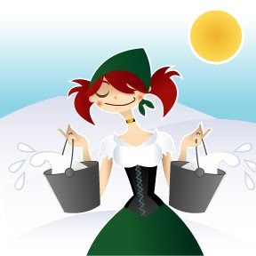 8 Maids A Milking Clipart