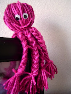 pink yarn octopus