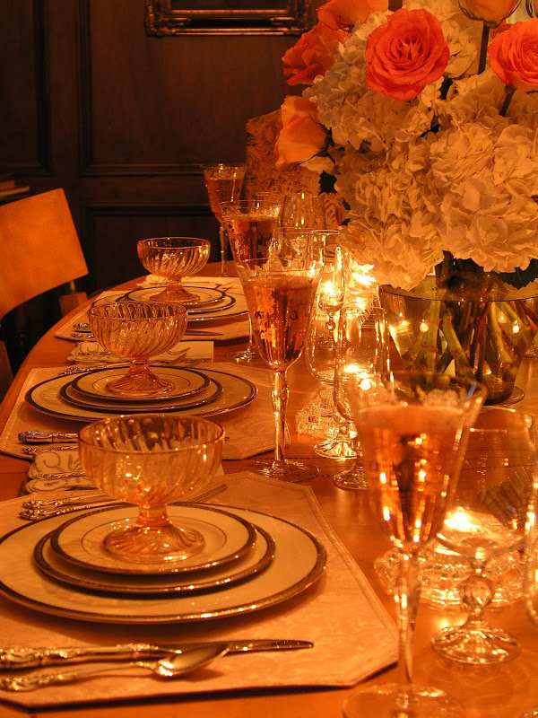 Affordable Accoutrements: Unvalentine's Table with Roses & Hydrangeas!