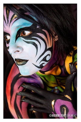 lively body painting sexy woman: Most Beautiful Body Painting Arts Design