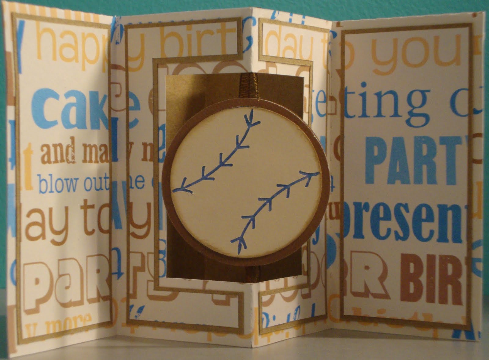 Passion4Papercrafts PopOut Frame Card It's a Baseball Birthday