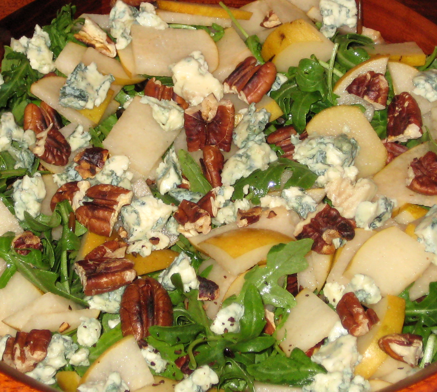 Cook Food. Mostly Plants. Wild Rice, Asian Pear, and Blue Cheese Salad