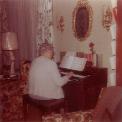 Delia Playing the Organ - 1969