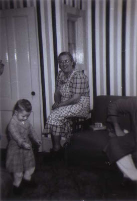 Delia Parenteau & Grandson - circa 1952