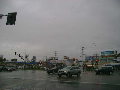 Raining at Westwood & Santa Monica Blvd. - West L.A.