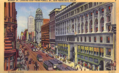San Francisco, Market Street - Postcard