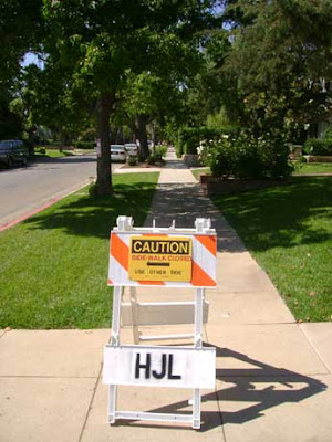 Sidewalk Closed the Day Prior to Tree Pruning