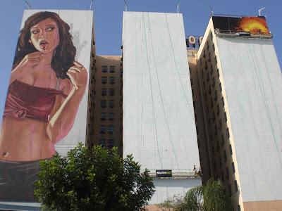 Babe & Scaffold at Olympic & Figueroa - Downtown L.A.
