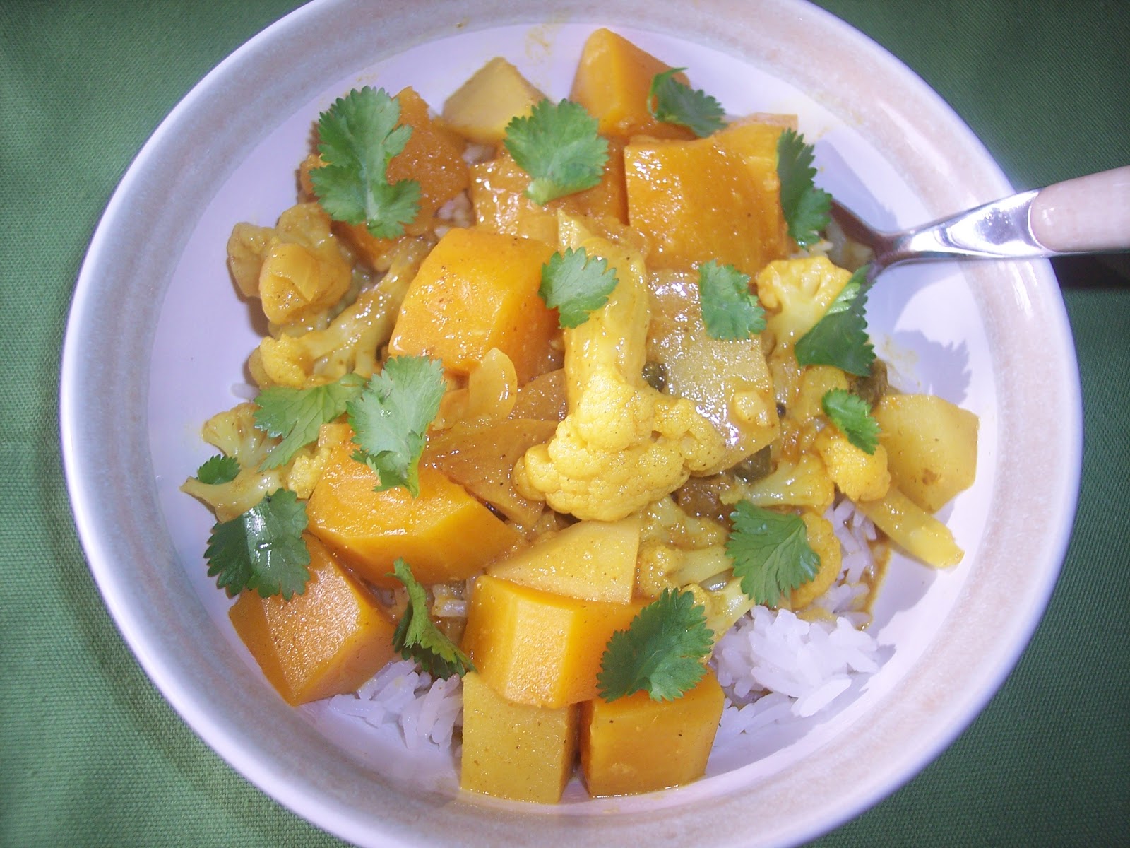 Savory Moments Butternut squash, cauliflower, and potato curry