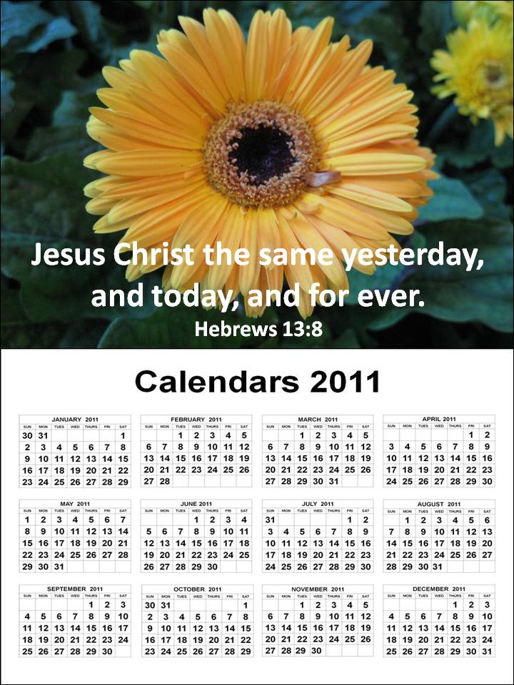 detlaphiltdic Free Christian Calendar 2011 with Bible verse Jesus