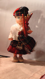 Ryan doll in his kilt and bagpipes