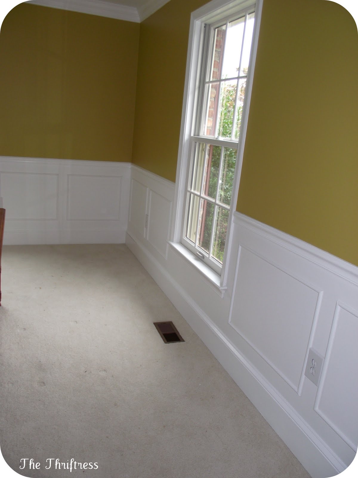 Remodelaholic Simple Picture Frame Wainscoting; Guest
