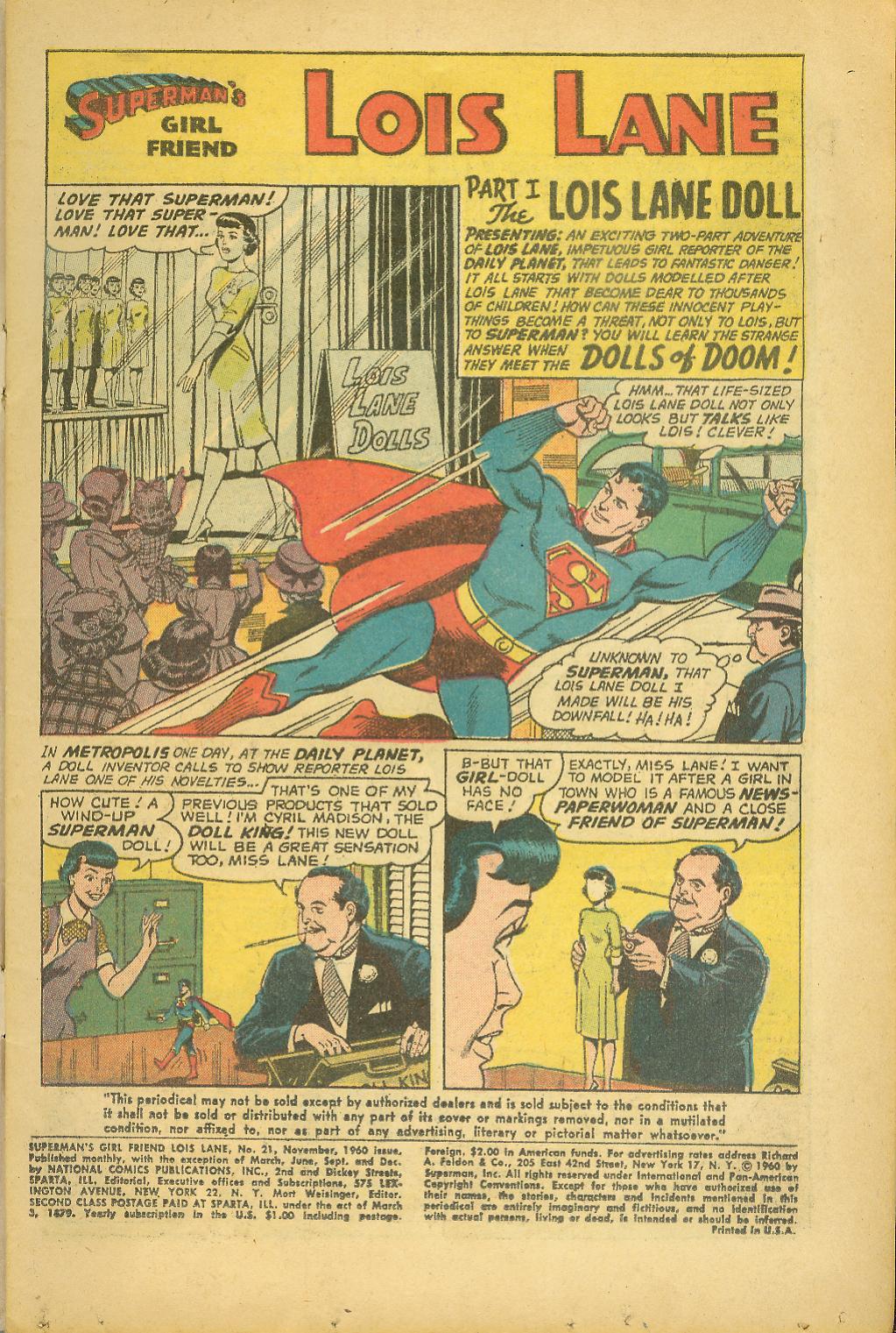 Read online Superman's Girl Friend, Lois Lane comic -  Issue #21 - 3