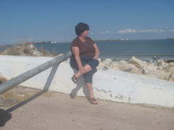 Brenda on East Beach in Galveston