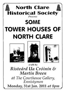 “Some Tower Houses of North Clare” a talk by Risteárd Ua Cróinín & Martin Breen