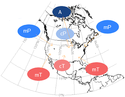 Environmental Geoscience: Different Types of Air Masses In The USA
