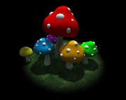 fantasy Mushroom wallpaper for desktop background (colourful abstract )