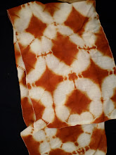 Wool nun's cloth shibori scarf REf #1040