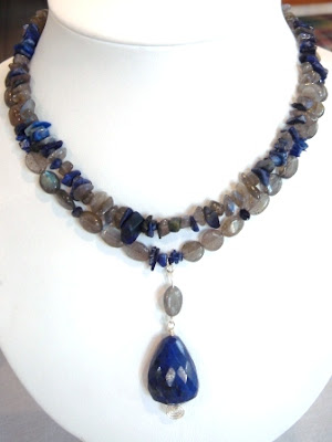 Lapis Lazuli, Labradorite & Iolite Necklace