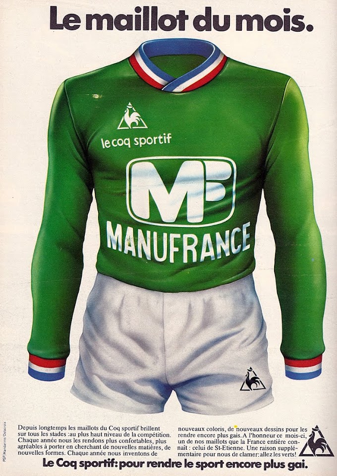 PUB. Le Coq Sportif. A.S Saint-Etienne.