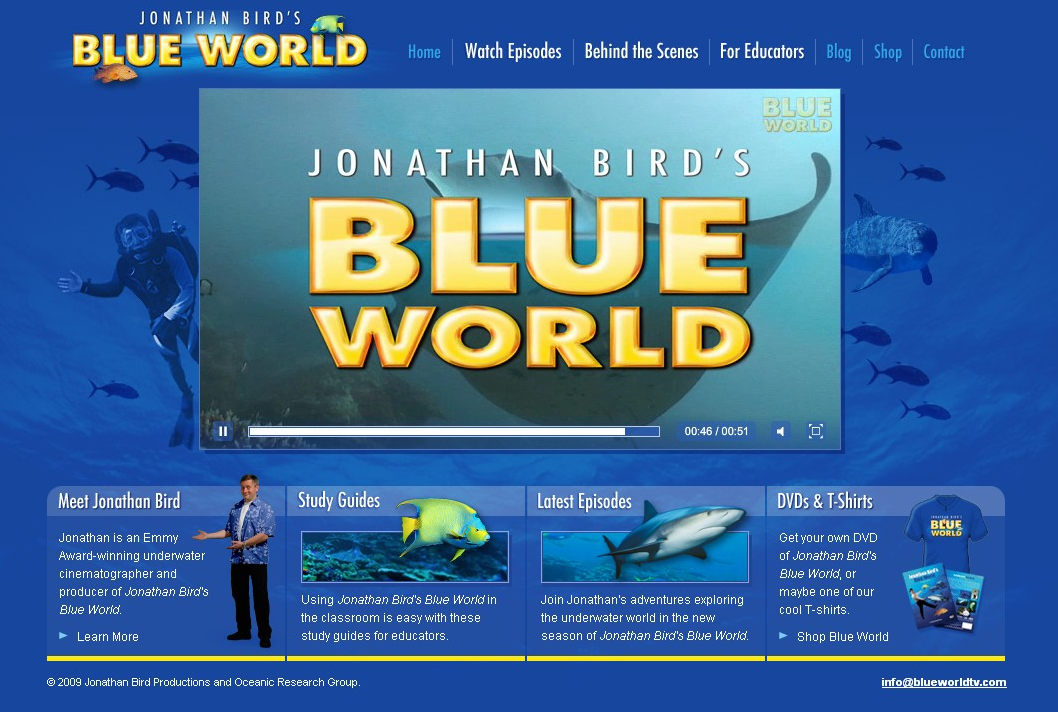 spot n travel Jonathan Bird's Blue World