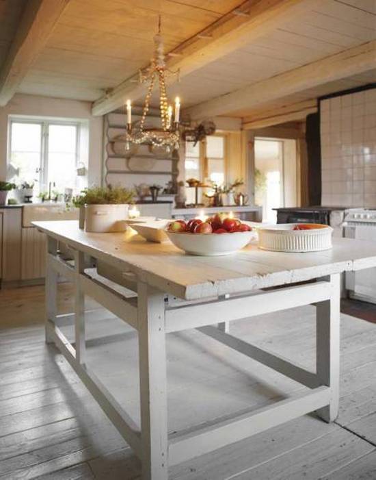 Fauna decorativa: Isla de cocina como mesa / Kitchen island as eating table