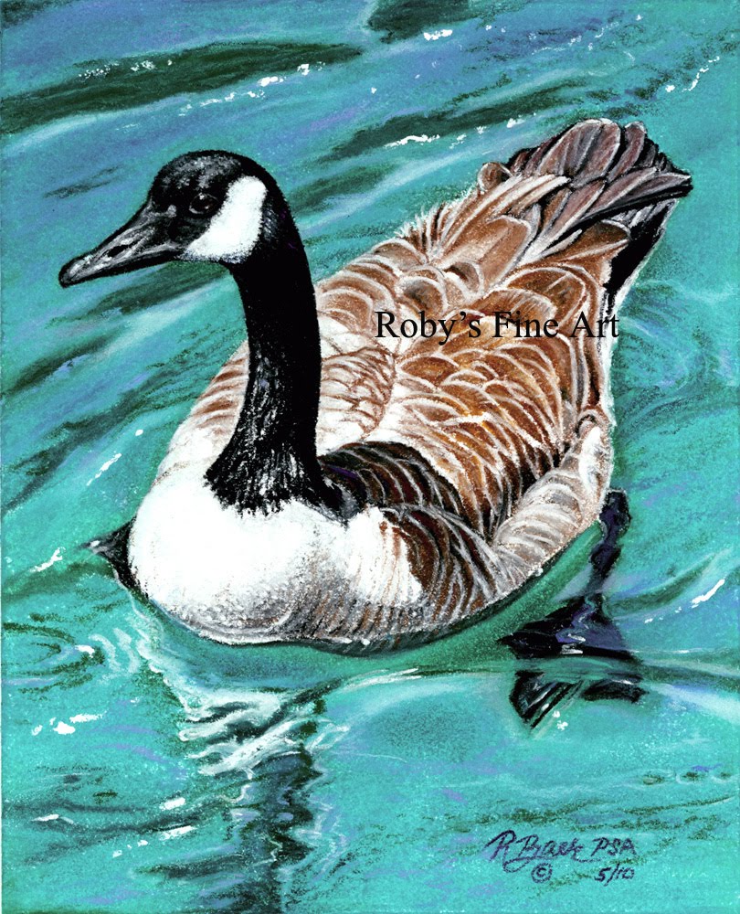 Pastel Paintings by Roberta "Roby" Baer PSA Canada Goose