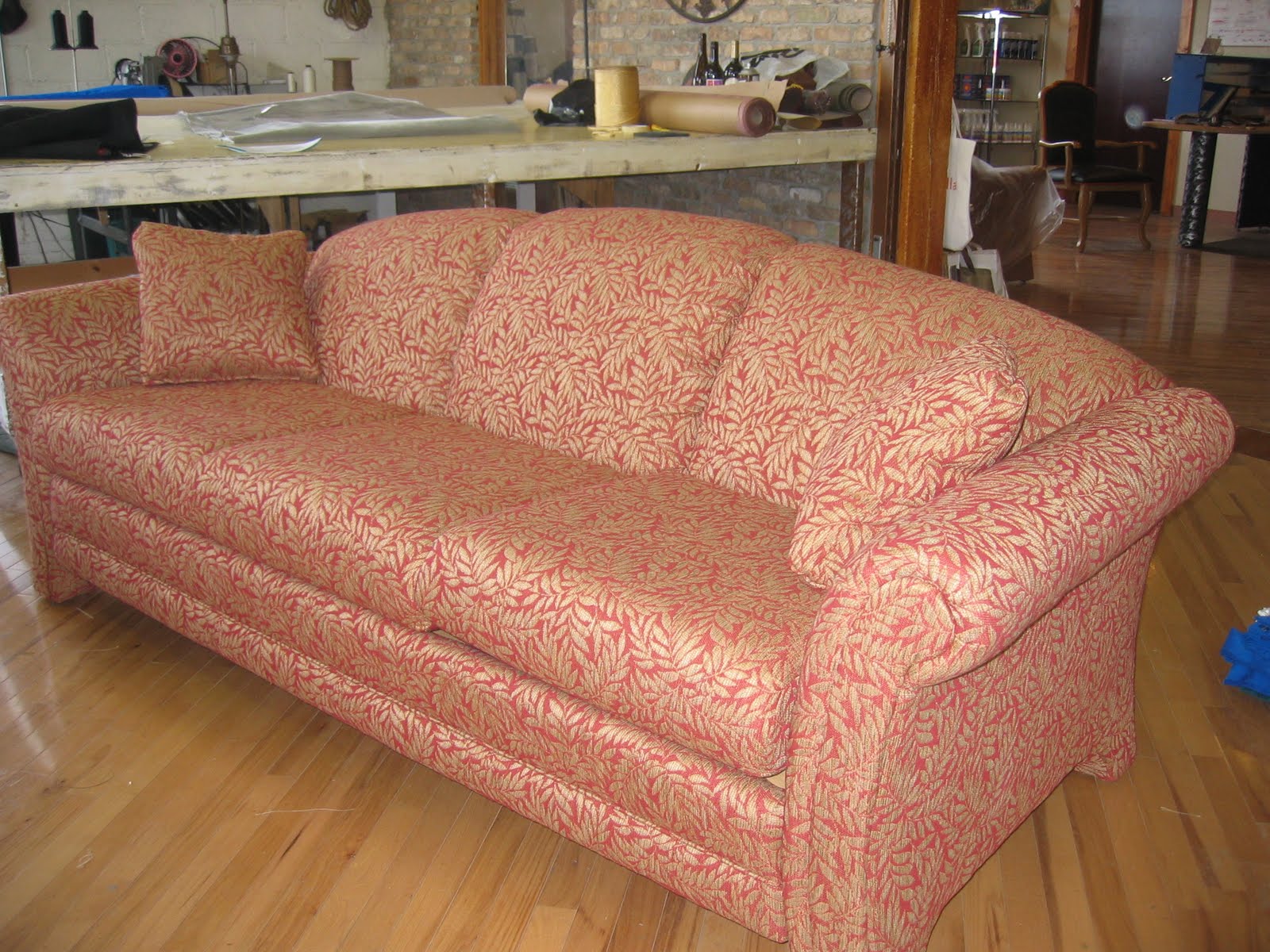 Homestyle Custom Upholstery and Awning Recovered Couch