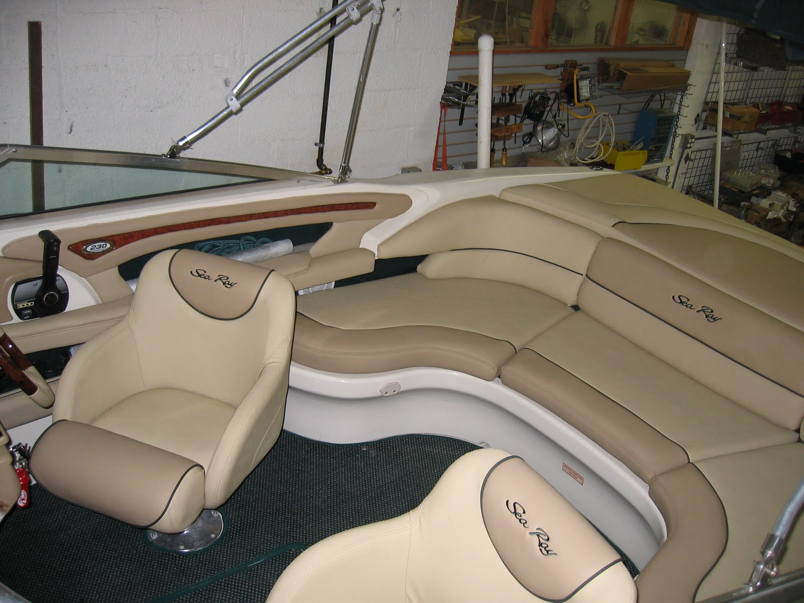 Homestyle Custom Upholstery and Awning Recovered Boat Interior