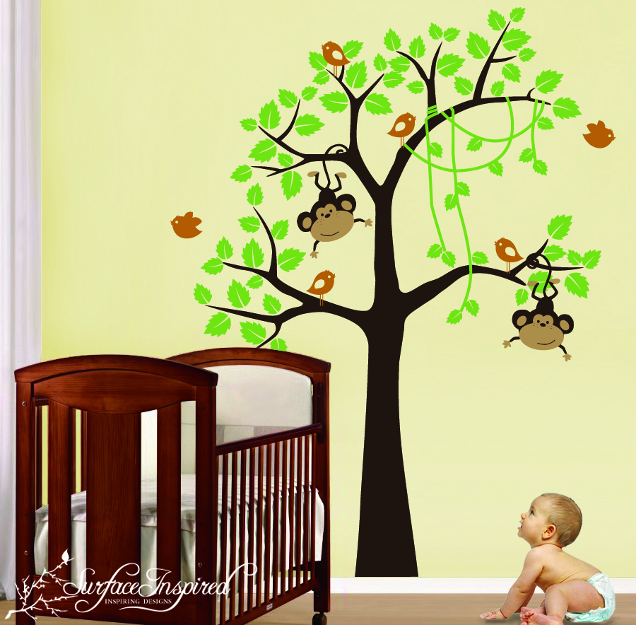 The Surface Inspired Blog New Monkey Wall Decals for Your Little Monkey!