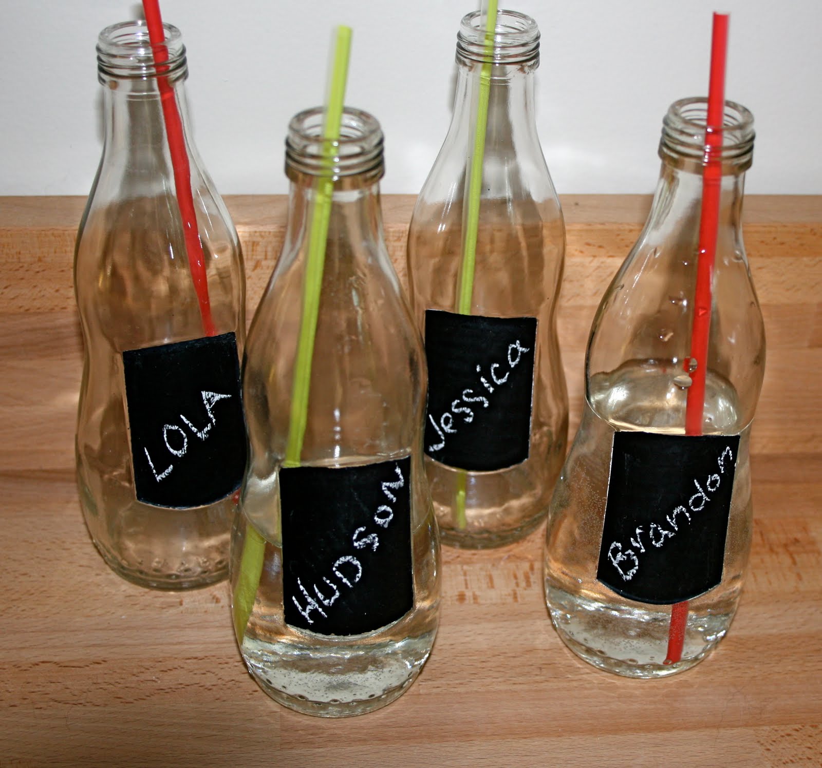 Little and Lovely DIY Chalkboard Bottles
