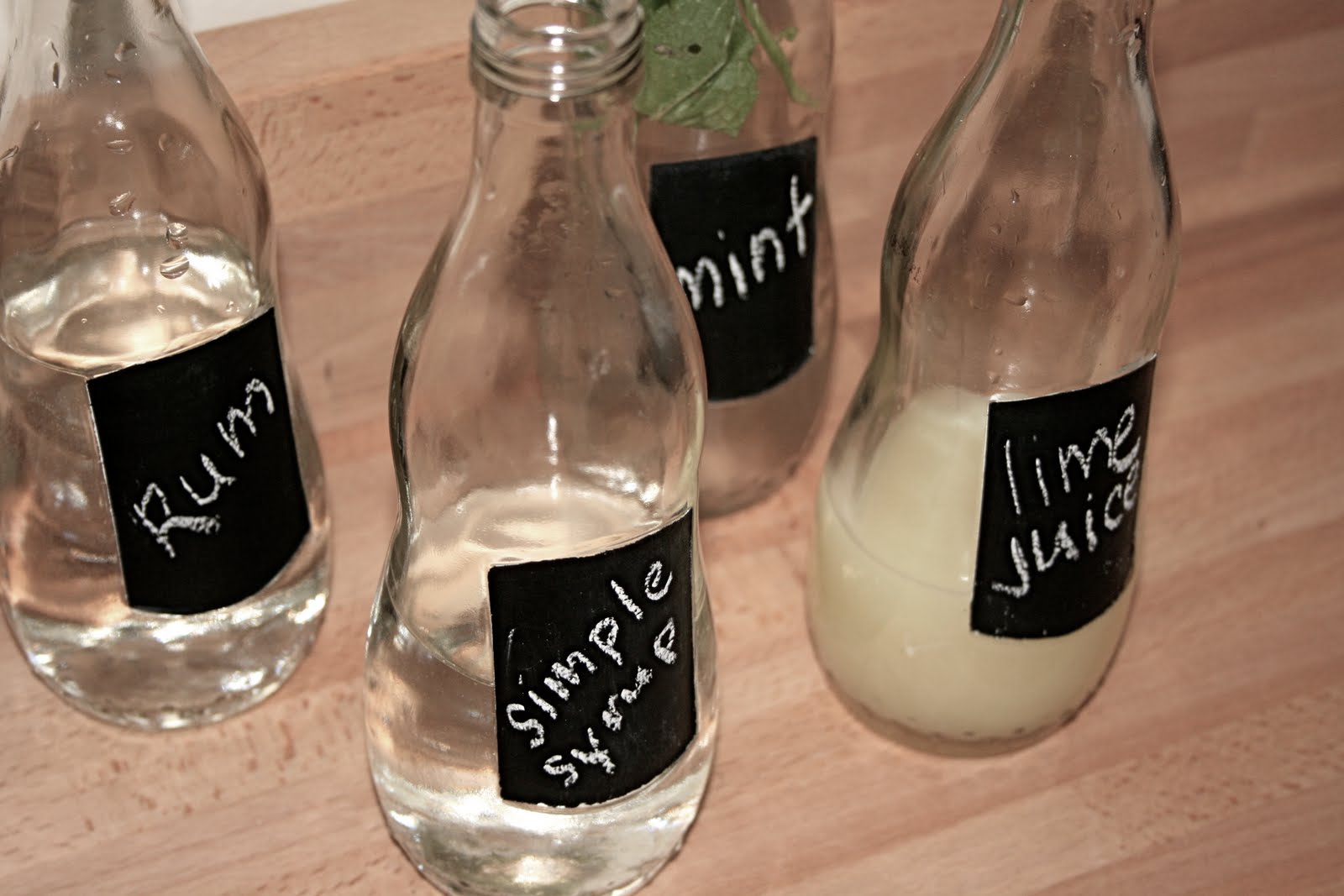 Little and Lovely DIY Chalkboard Bottles