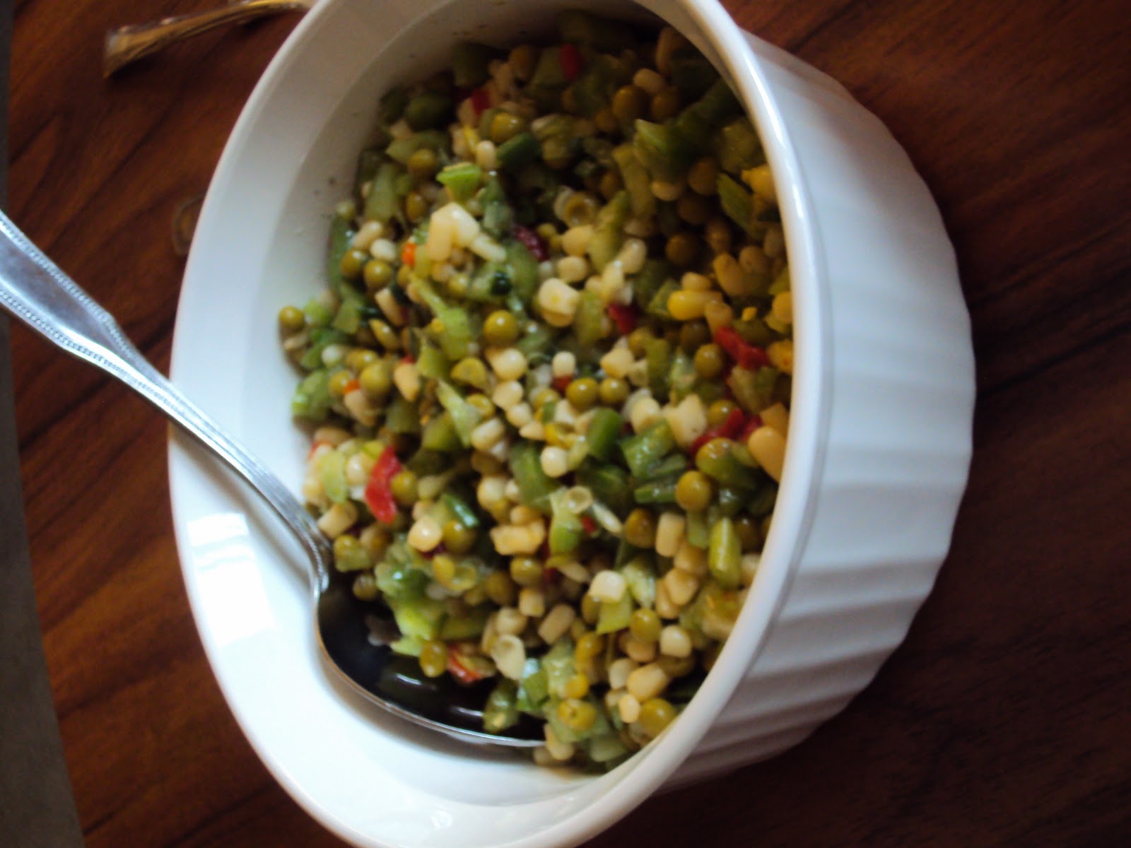 Running out of me Shoepeg Corn and Baby Pea Salad