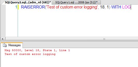 Fehler innerhalb von SQL auslösen