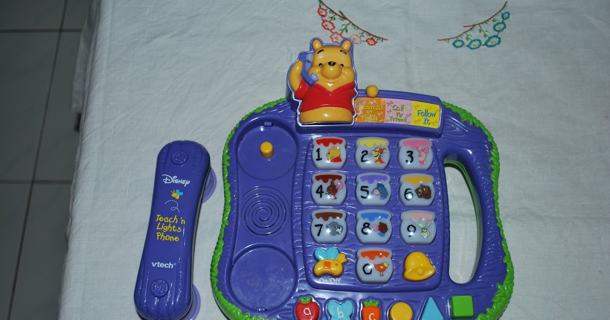 VTECH TEACH N LIGHTS PHONE WINNIE THE POOH brandedtoys