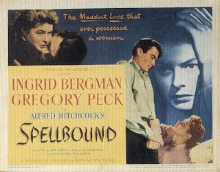 Cartel de la película de Alfred Hitchcock Recuerda, Spellbound, que incluye sonidos de theremin