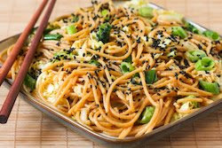 Whole Wheat Sesame Noodles with Spicy Peanut Sauce | Kalyn's Kitchen®