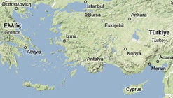 Mappa del Mar Egeo