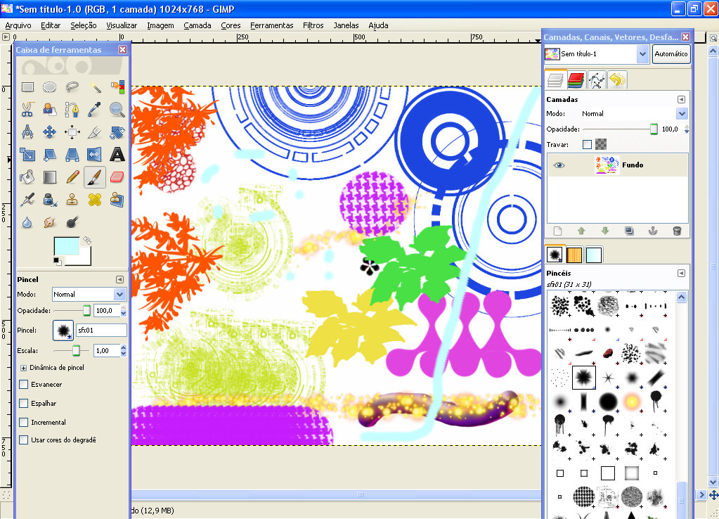 Ponto Difusor by Betto Coutinho 1000 Pincéis para o Gimp !!!! (Brushes)