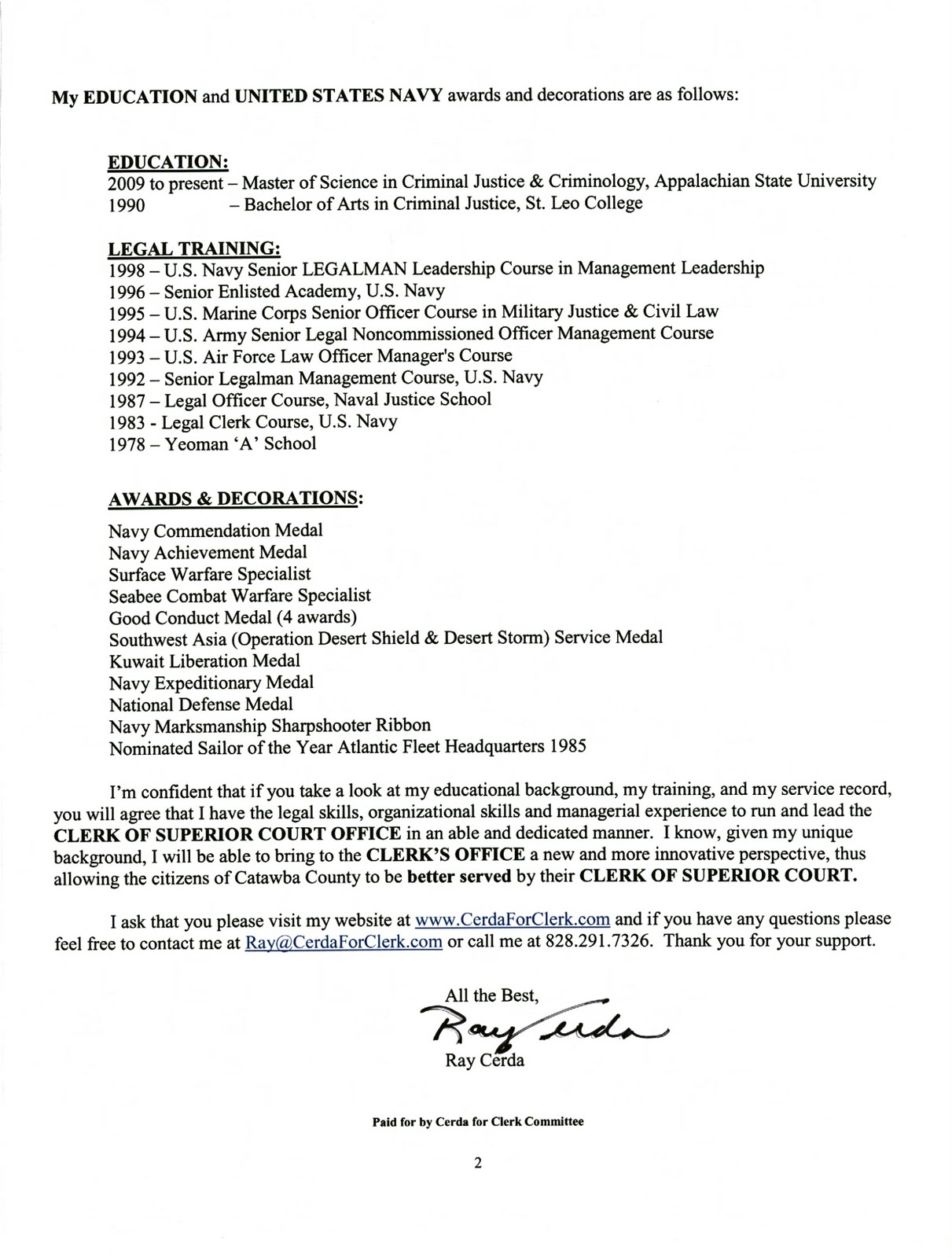 The Hickory Hound: Ray Cerda Candidate for Clerk of Superior Court of The Hickory Hound: Ray Cerda Candidate for Clerk of Superior Court of