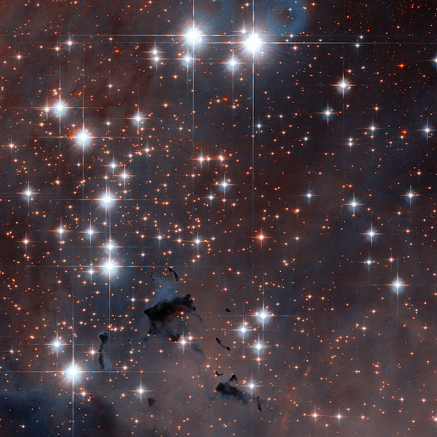 Young Open Star Cluster NGC 6611 as viewed by Hubble's ACS