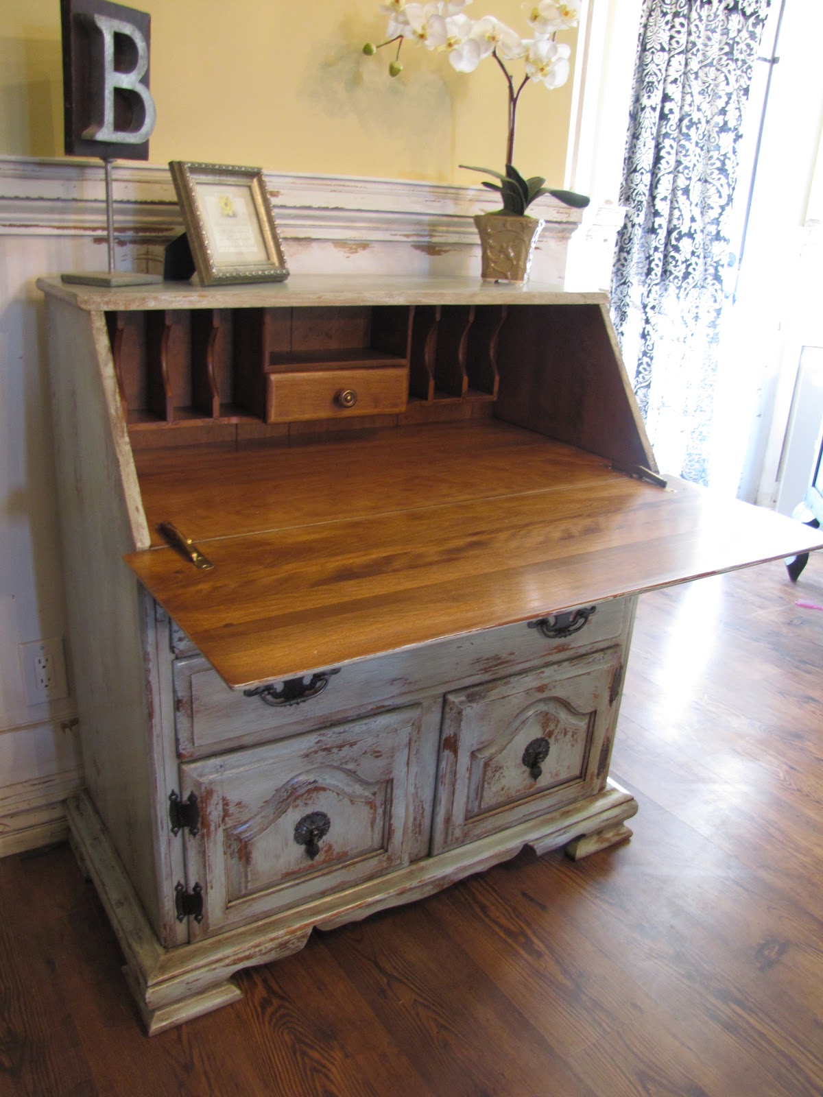 dusty gem decor: Eclectic Secretary Desk